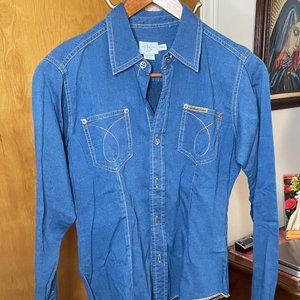 Calvin Klein Jeans Denim blue shirt w/ LS and pockets